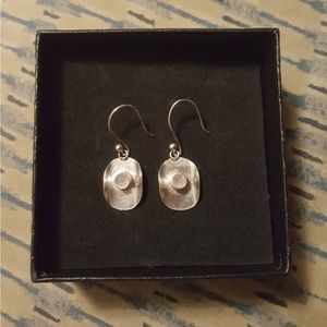 Sterling Silver Handmade Cowboy Hat Earrings